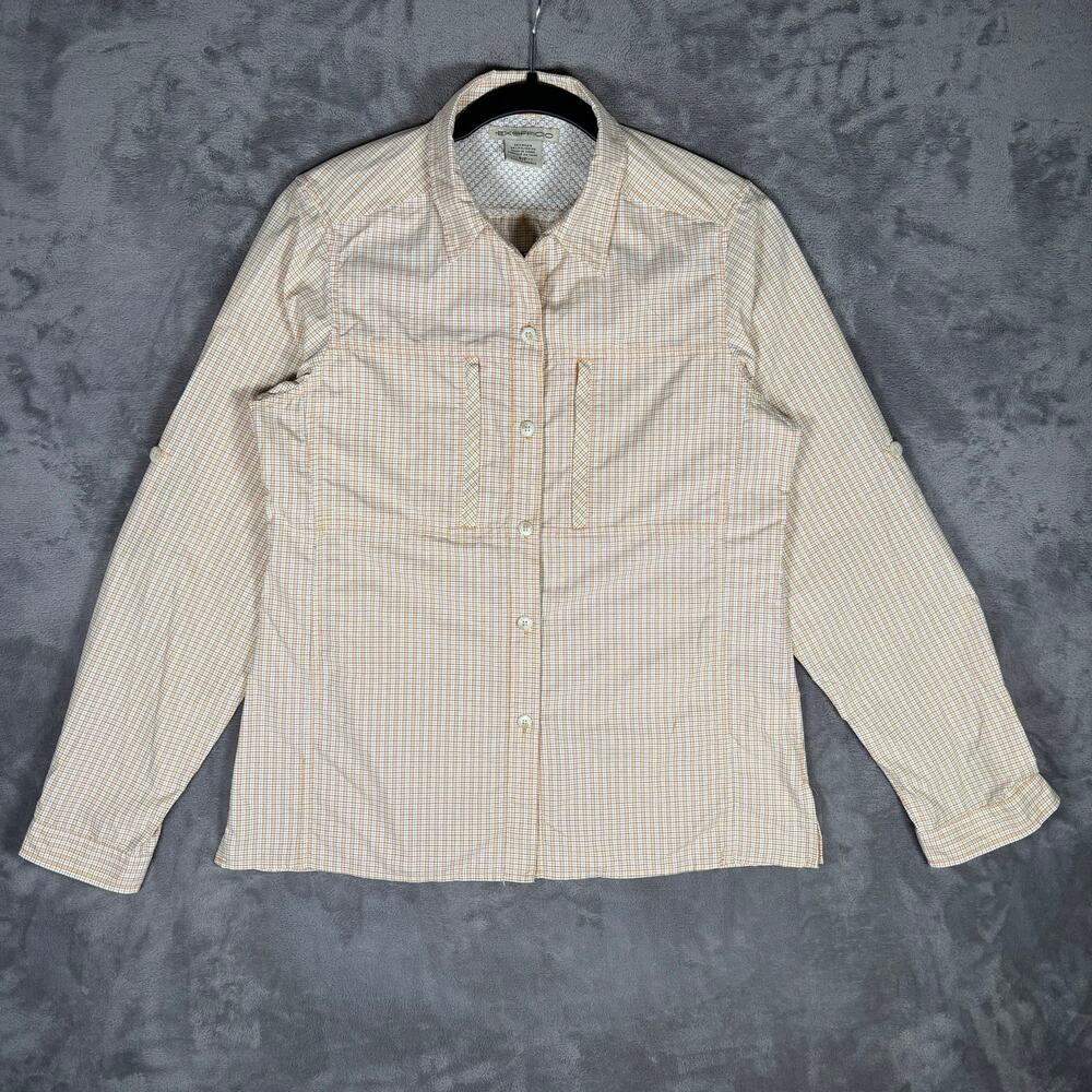 ExOfficio Women’s Plaid Vented Fishing Hiking Travel Shirt Small